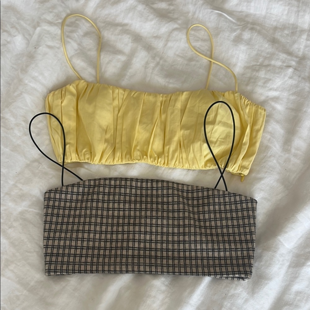 (2) Reformation XS bralette tops